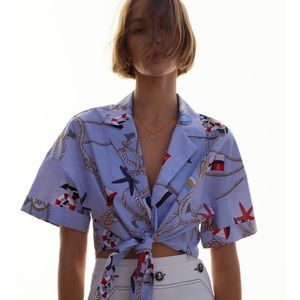 ZARA Cropped print top size M